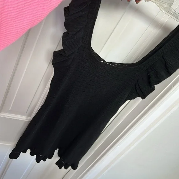 ANTHROPOLOGIE XSP brand new with tags summery black mini dress - Picture 6 of 6